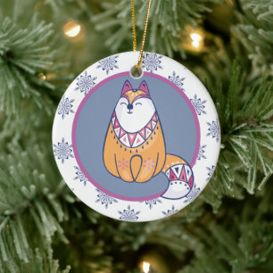 Décoration En Céramique Cute Nordic Style Fox Enfants Personnalisés