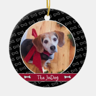 Décoration En Céramique Cute Personnalisé Chien Photo Chien Motif Os Chie