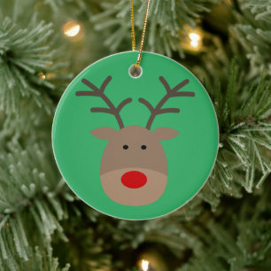 Décoration En Céramique Cute Rudolf the reindeer cartoon Christmas tree