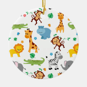 Décoration En Céramique Cute Safari Animaux Nursery Sac fourre-tout Motif