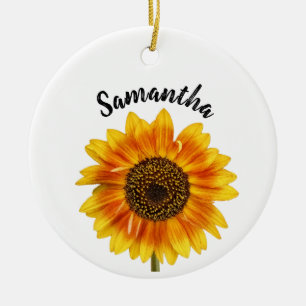 Décoration En Céramique Cute tournesol personnalisé