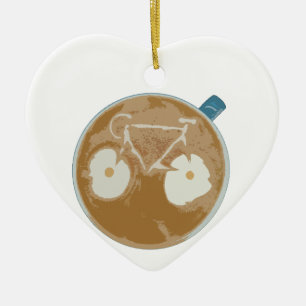 Décoration En Céramique Cyclisme Art Latte