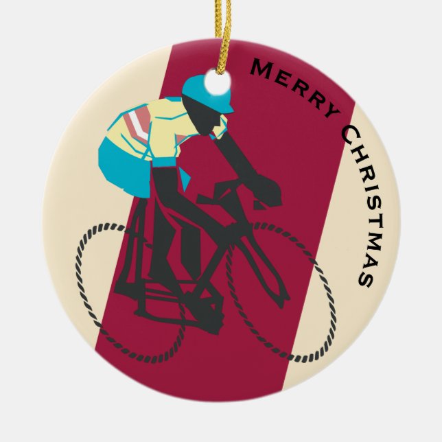 Décoration En Céramique Cycliste n° 2 (Devant)