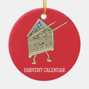 Décoration En Céramique Dabbing Calendrier de l'Avent Drôle chrétien relig