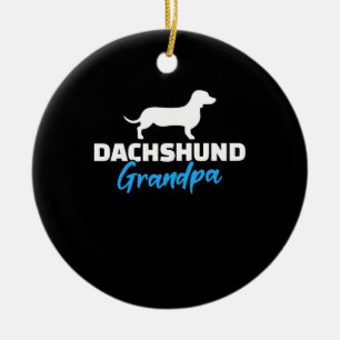 Décoration En Céramique Dachshund Grand-père