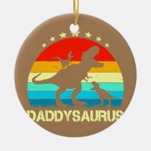 Décoration En Céramique Daddy Dinosaur Daddysaurus 2 Deux enfants Père