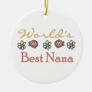Décoration En Céramique Daisées et Roses Best Nana Cadeaux