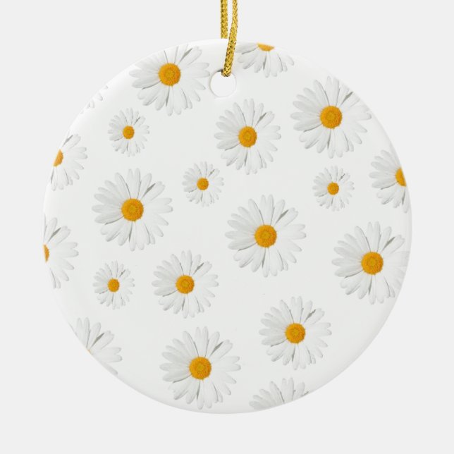 Décoration En Céramique Daisy, marguerite - belle fleur design (Devant)