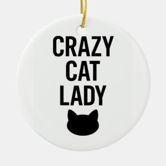 Décoration En Céramique Dame de chat fou - Drôle cadeau Amoureux des chats