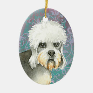 Décoration En Céramique Dandie élégant Dinmont Terrier