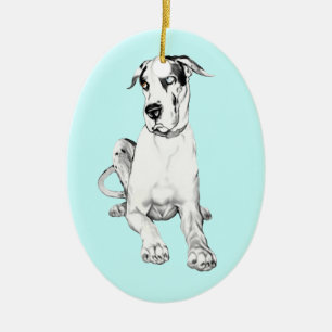Décoration En Céramique Dane-R-Us Dog Art