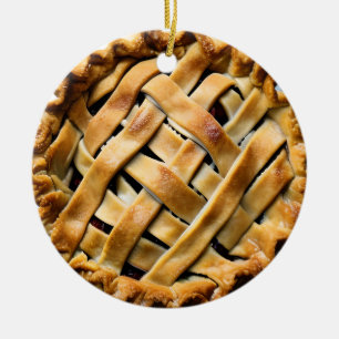 Décoration En Céramique Dans la tourte nous croûtons   Funky Cerry Pie Pun