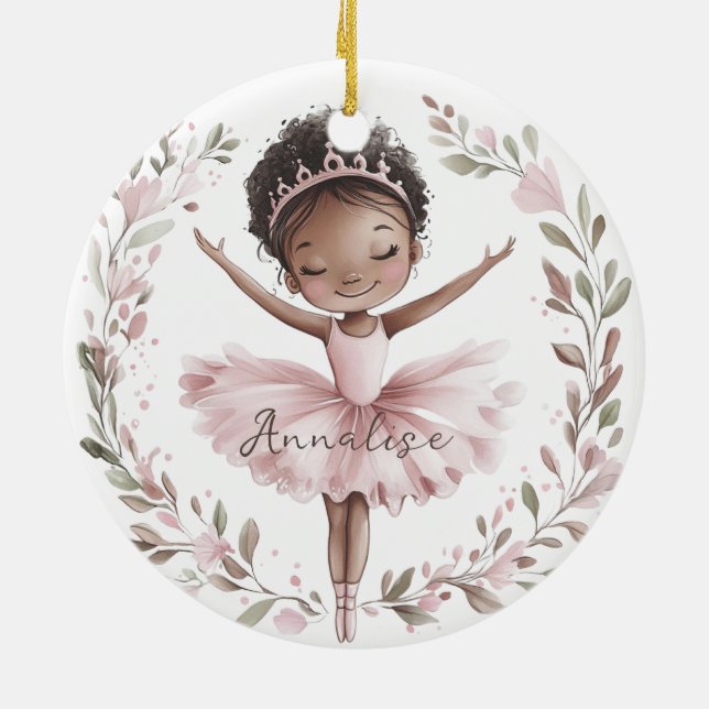 Décoration En Céramique Danseur de ballon afro-américain (Dos)