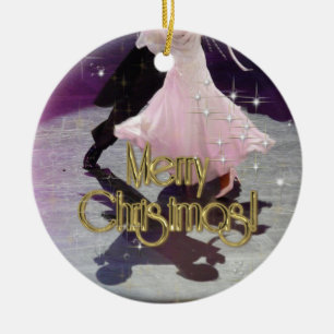 Décoration En Céramique Danseurs de Joyeux Noël