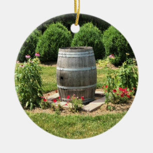 Décoration En Céramique Décor jardin en tonneau de vin, Château Morriset