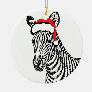 Décoration En Céramique Décor Zebra Père Noël noir