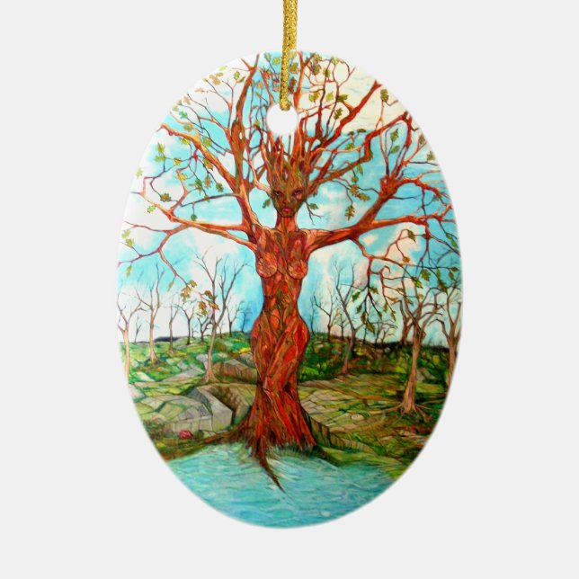 Décoration En Céramique Déesse d'arbre (Devant)