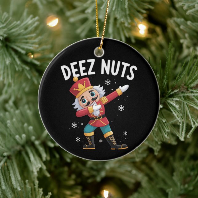 Décoration En Céramique Deez Nuts Nutcracker Nut Funny Christmas  (Arbre)