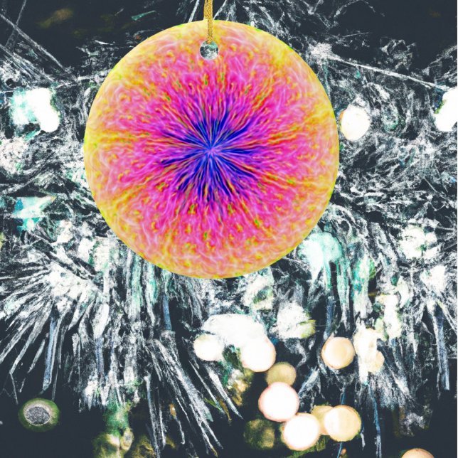 Décoration En Céramique Délice Abstrait rose et orange (Créateur téléchargé)