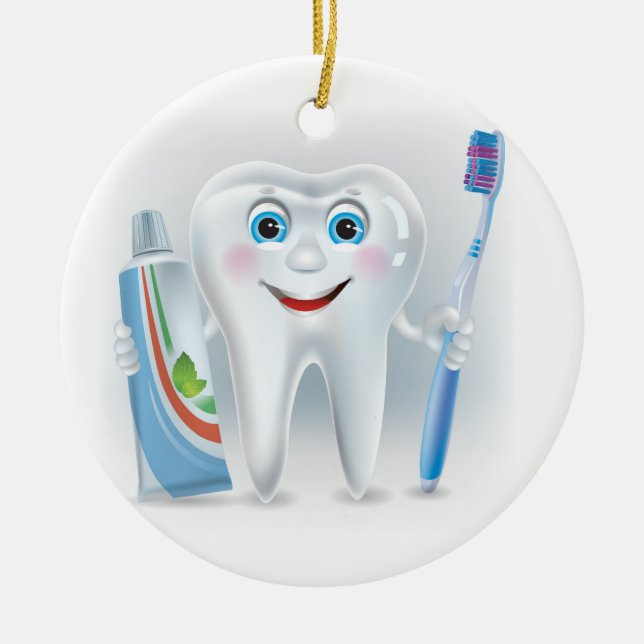 Décoration En Céramique Dentiste - Brûlez vos dents - SRF (Devant)