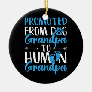 Décoration En Céramique Des Hommes Promus De Grand-Père De Chien À Grand