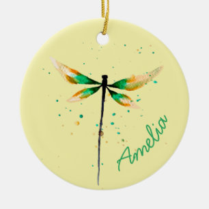 Décoration En Céramique Design d'aquarelle dragonaire mignon