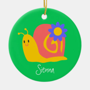 Décoration En Céramique Design d'escargot pour enfants coloré