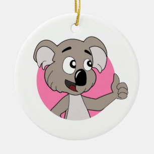 Décoration En Céramique Dessin animé d'ours koala