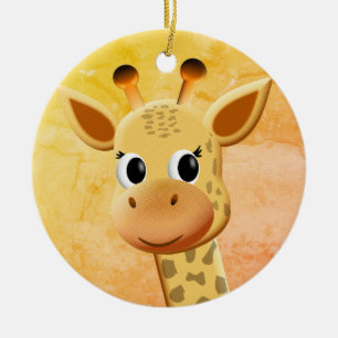 Décoration En Céramique Dessin de Giraffe Bébé mignonne