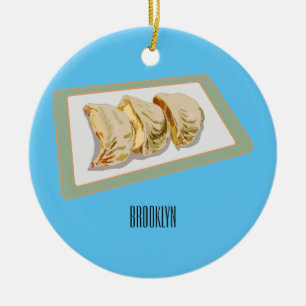 Décoration En Céramique Dessin de Jiaozi / Chinese dumplings