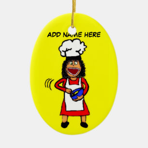 Décoration En Céramique Dessin sur la Cuisine féminine