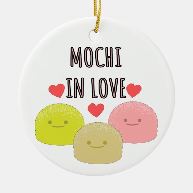 Décoration En Céramique Dessins de dessin mignon Mochi (Devant)