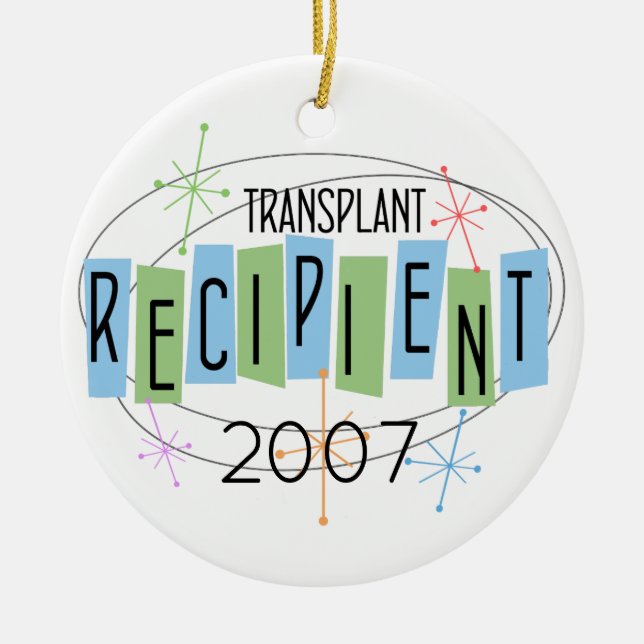 Décoration En Céramique Destinataire de transplantation personnalisable (Devant)