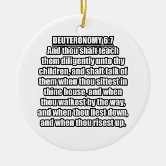 Décoration En Céramique Deutéronome 6:7 KJV Bible Verse