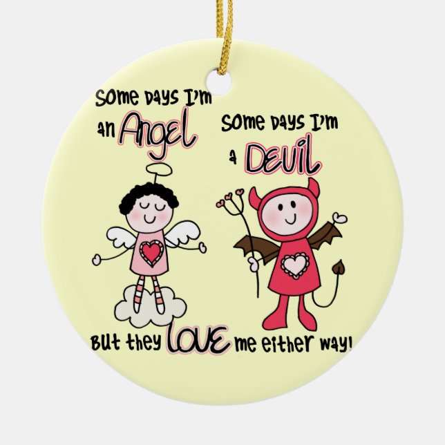 Décoration En Céramique Diable d'ange (Devant)