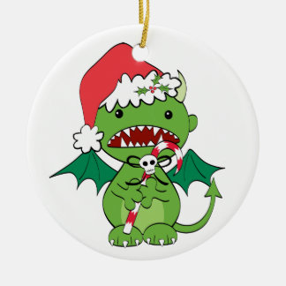 Décoration En Céramique Diable de Père Noël avec du sucre de canne