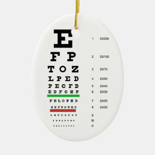 Décoration En Céramique diagramme de vision d'oeil de Snellen pour