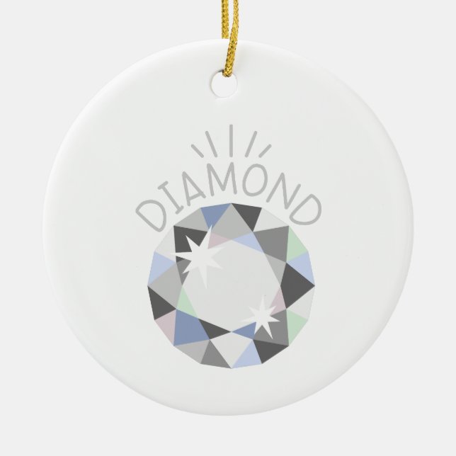 Décoration En Céramique Diamond Birthstone (Devant)