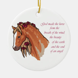 Décoration En Céramique Dieu a fait le cheval
