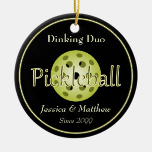 Décoration En Céramique Dinking Duple Pickleball Ball