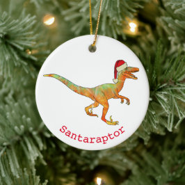 Décoration En Céramique Dinosaur Noël père Noël rapace