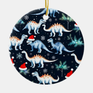 Décoration En Céramique Dinosaures de Noël