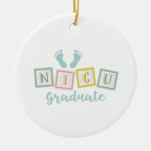 Décoration En Céramique Diplômé NICU (Devant)