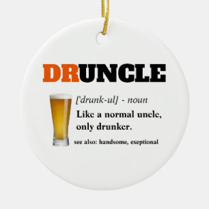 Décoration En Céramique Dire drôle - Oncle fou de Drunny