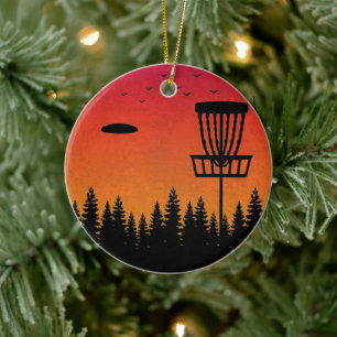 Décoration En Céramique Disque vintage Golf Frolf Frisbee Player Retro