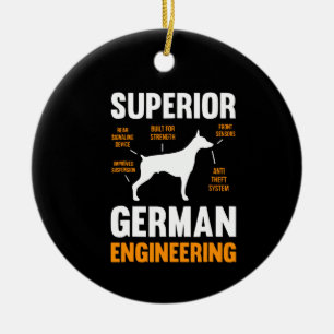 Décoration En Céramique Doberman Gift Génie allemand supérieur