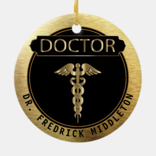 Décoration En Céramique Docteur 👨 ⚕️ - UpScale Black and Gold