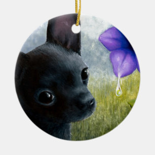 Décoration En Céramique Dog 94 black Chihuahua