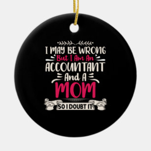 Décoration En Céramique Don comptable Accoutant Et Maman