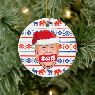 Décoration En Céramique DONALD TRUMP Noël en colère